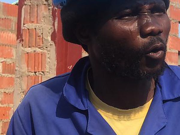 Construction worker on a building site